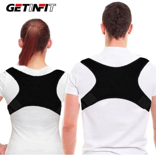 Getinfit New Adjustable Back Posture Brace Support Belt Corrector Clavicle Back Shoulder Lumbar Posture Correction Corrector