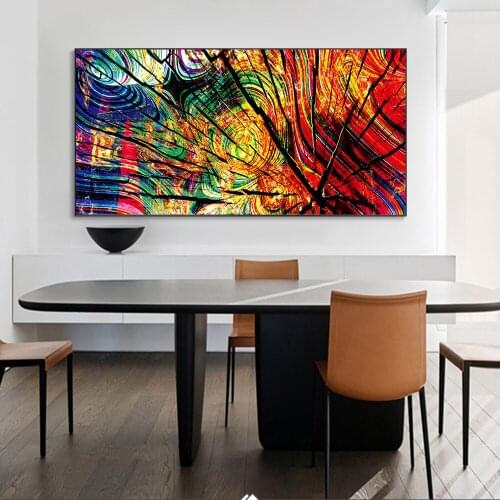 Graffiti Colorful Cracks Art Canvas Print Painting Abstract Wall Picture Living Room Morden Home Decoration Poster