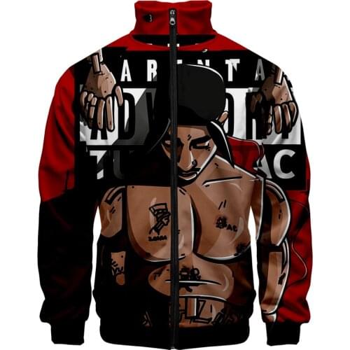 New 2PAC Zipper Jackets Casual Hoodies Fashion Cool Highstreet Autumn And Spring Clothes 2PAC Sweatshirt streetwear 2019