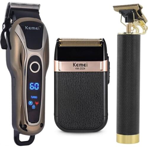 Professional Barber Hair Clipper Kit USB Electric Hair Trimmer T-Outliner Cutting Beard Trimmer Shaver Men Barber Hair Cutting