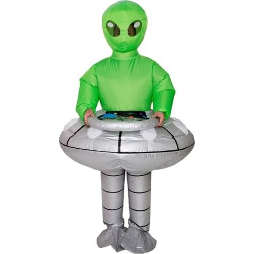 Y55B Cartoon Doll Spaceship Halloween Adult Cosplay Inflatable Suit Festive Party Clothing Set Carnival Party Event Funny