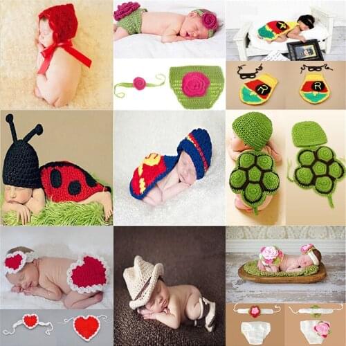 Sheep Newborn Clothes Photography Props Animal All Kids Clothing And Accessories,Duck Crochet Hat Baby Clothing Set Costume Baby