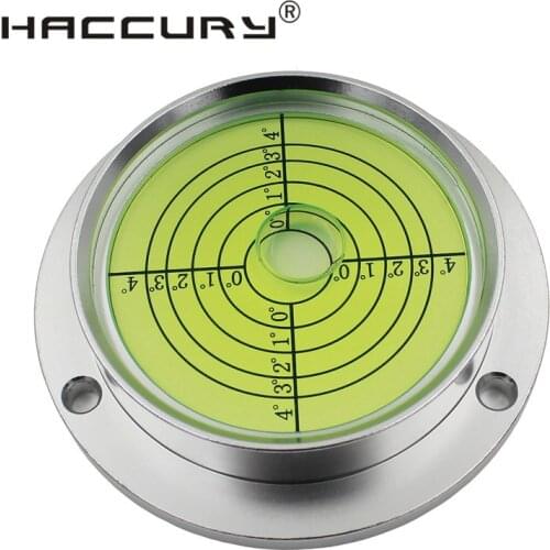 HACCURY Disc level Measuring Instrument Universal level bubble High precision horizontal bubble Green White Color Size 90*71*20