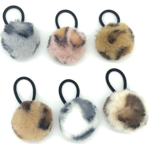 New Fur Ball Elastic Girl Womens Ponytail Holders Plush Ball Hair Ring Elastic Hair Rope Hair Tie Accessories Rubber HairBand