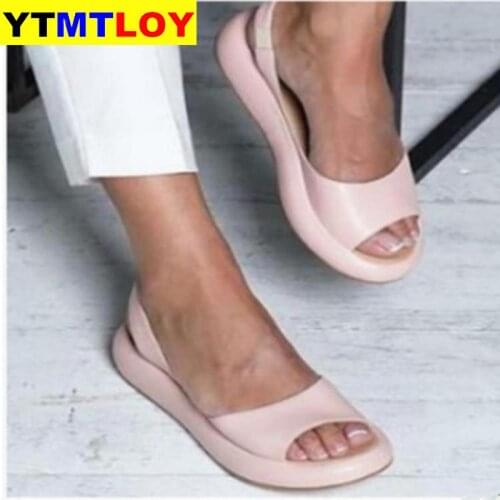 New 2020 Women Sandals Flip Flops New Summer Fashion Rome Slip-On Breathable Non-slip Shoes Woman Slides Solid Casual Female