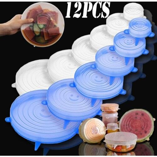 Silicone Stretch Reusable Silicone Food Cover Stretch Lids Lid Silicone Cover Pan Cooking Food Fresh Cover Microwave Cover