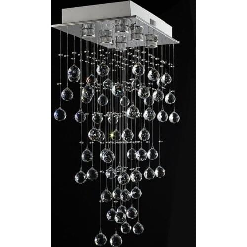 Modern 90-230V LED K9 Crystal Galaxy 6-Light Lamp Ceiling Lights Size 20*12* 32cm Crystal ceiling lamp