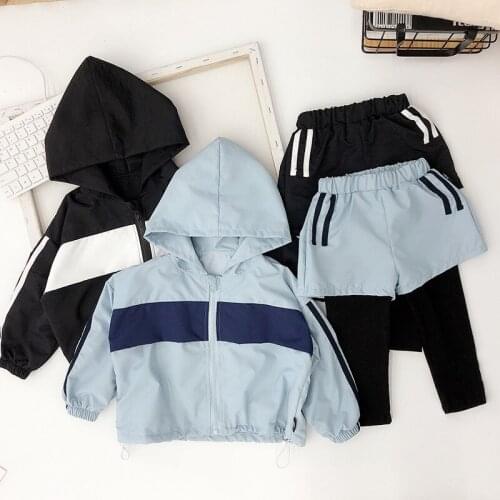 2 3 4 5 6 Y Kids Clothing Sets Spring Autumn Casual Hoodie Fake Two Pants Sportswear for Boys Toddler Baby Tracksuit Boy Suits