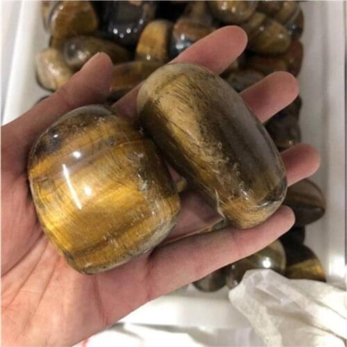 Tiger Eye Tumbled Crystal Healing Stones Natural Carved Gemstone For Feng Shui