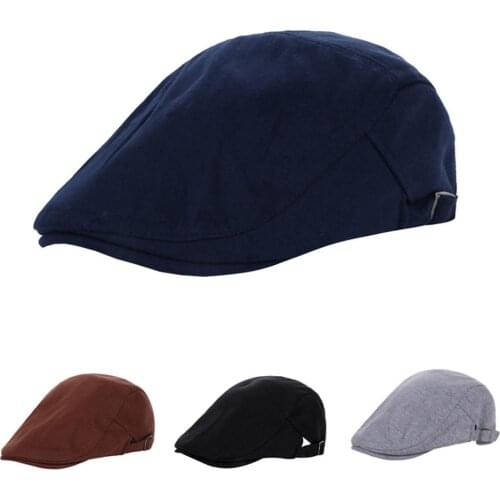 Vintage Cotton Middle-aged Duckbill Cap Outdoor Sports Adjustable Driving Sun Flat Cabbie Newsboy Hat Unisex berets Hat Gift