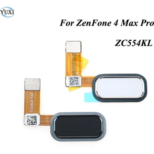 YuXi Black White Home Button Fingerprint Sensor Scanner Return Key Flex Cable For Asus ZenFone 4 Max Pro ZC554KL