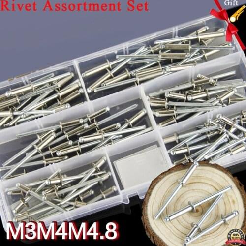 Rivet Aluminum Blind Rivets Nail Pop Rivets Anti-corrosion Aluminum Rivet Assortment Set For Furniture Car Aircraft
