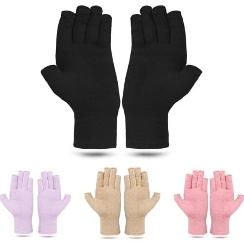 1 Pair Arthritis Gloves Premium Arthritic Joint Pain Relief Hand Gloves Therapy Open Fingers Gloves