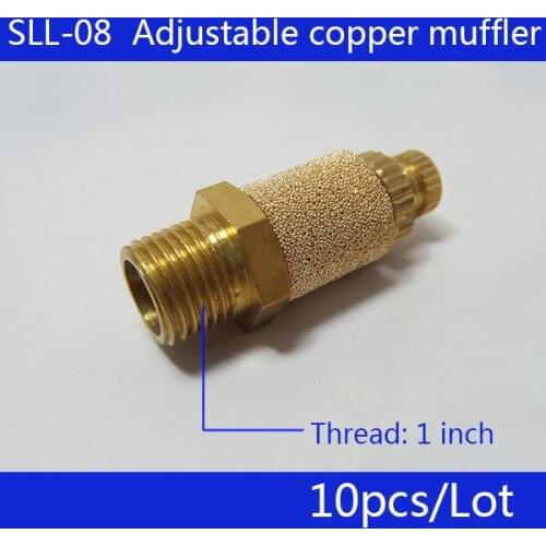 10pcs/lot Series throttle silencer SLL-08,Thread 1 inch copper silencer
