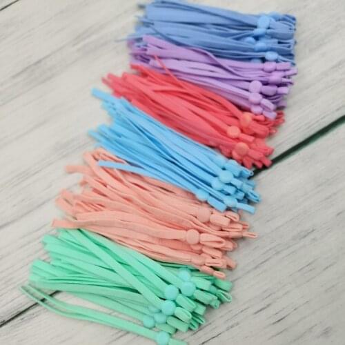 100Pcs 5mm Mask Elastic Band Rubber Rope Ear Hanging Rope Adjustable DIY Face Mask Black Elastic Sewing Mask Craft Accessories