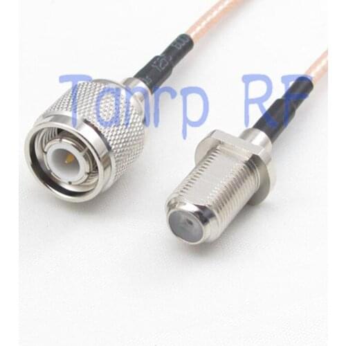 20inch TNC male plug to F female jack RF adapter connector 50CM Pigtail coaxial jumper cable RG316 extension cord