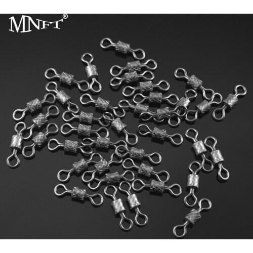 MNFT 200Pcs American Rolling Swivel High Carbon Stainless Steel Material Fishing Hook Lure Connector 24MM Wholesale Price