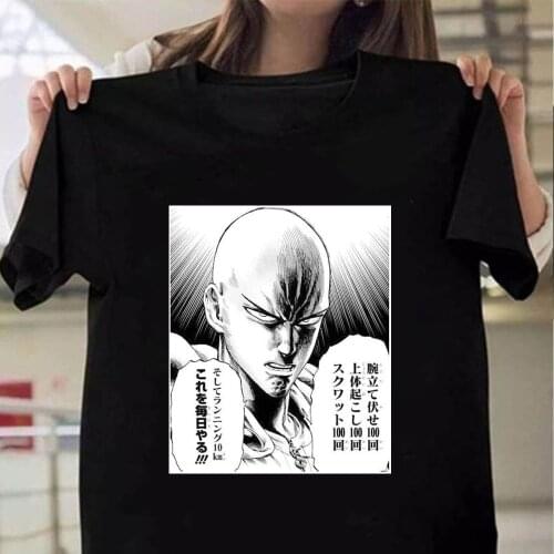 2020 Anime ONE PUNCH MAN Saitama T Shirt Unisex Summer Men Cotton T-shirt Anime Tshirt Tees Harajuku