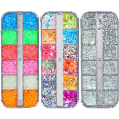 Luminous Effect 3D Nail Sticker Glitter Nail Art Decoration Stickers Manicures Tips Tool Nail Design Accessories
