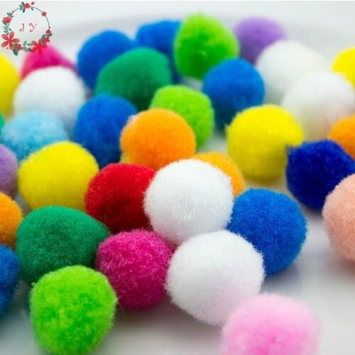 500pcs/lot 15/20mm Pompom Balls Pom Poms Party Decoration, DIY Craft Supplies, Scrapbook, Xmas Tree Ornament, Home Embellishment