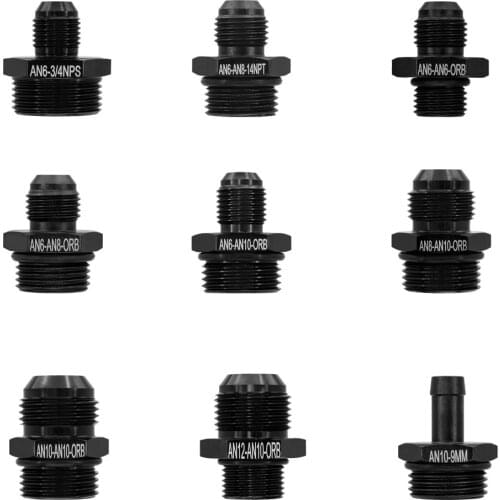 AN6 AN8 AN10 Straight Male Flare Union Fitting Adapter