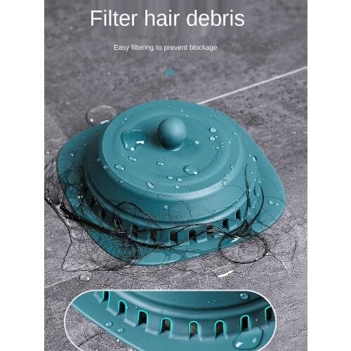 Hair filter bathroom sewer deodorant press-on leakage silicone pool bathtub toilet filter