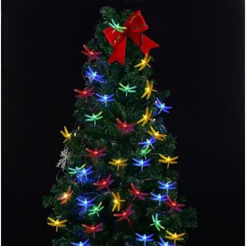 5/6M 20/30LEDS Dragonfly Solar String Lights Outdoor Fairy Lighting for Home Garden Lamp Christmas Wedding Party Decorate