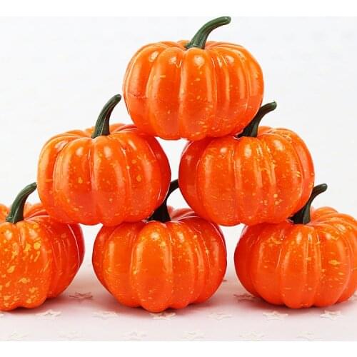 Artificial Pumpkin DIY Fake Plant Halloween Decoration for Home Foam Pumpkin Decoration Thanksgiving Autumn Decor Party Supplies