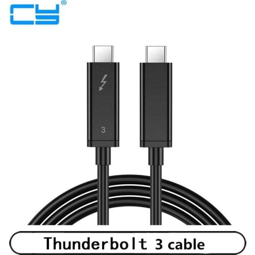 1m 2m 0.5m 0.3m 30cm 50cm 100cm Thunderbolt 3 USB-C USB3.1 Male to Thunderbolt3 Male 40Gbps Cable for PC Laptop