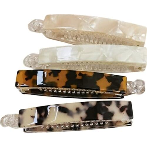 Banana Clip Clincher Comb Acetate Banana Clip Interlocking Teeth French Banana Hair Clip Strong Holding Non-Slip Clip