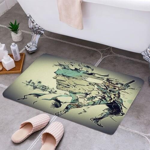 Metal Gear 3D Print Doormats Rectangle Non-Slip DoorMat Bedroom Kitchen Entrance Print Door rugs Dropshipping