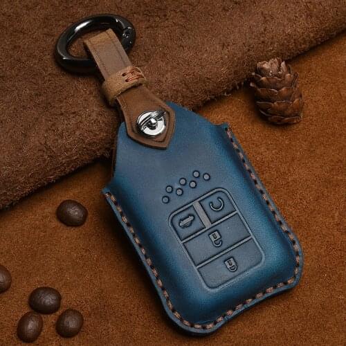 Leather Car Remote Key Case Cover For Honda Civic 2017 2018 Accord Pilot City C-RV Odyssey XRV Vezel CRIDER Spirior