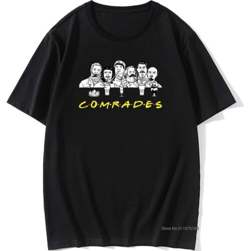 Summer T-Shirt Communist Friends Men T Shirt Comrades Marxism Marx Engels Lenin Stalin and Mao Zedong Tees Vintage Tees 2021