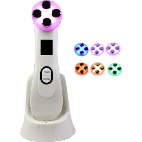 Mesotherapy Electroporation RF Radio Frequency LED Photon Skin Care Beauty Device Face Lifting Wrinkles Removal Facial Cleaner
