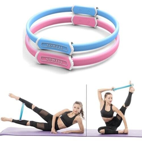 Mini Anti-skid Dual Grip Yoga Pilates Ring for Muscle Exercise Kit Magic Circle Muscles Body Exercise Yoga Fitness Tool