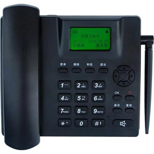 Desktop Wireless Telephone GSM Quadband Fixed Phone for Home and Office SIM Card Desk Phone SMS Support, Handsfree, Alarm