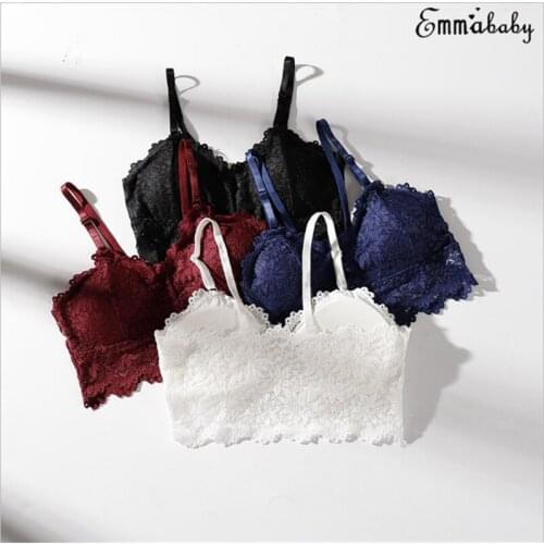 New Seamless Bra Strappy Stretch Padded Bras For Women Ladies Crop Tank Top Bralette One Size Solid Sexy Bra Casual