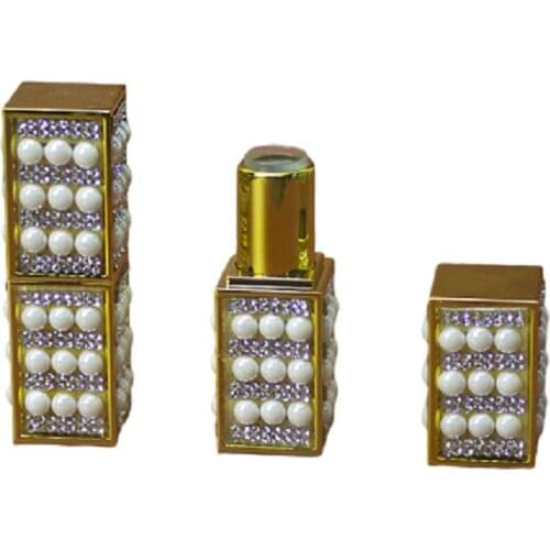 New Square Shape Lipstick Tube 12.1mm Plastic Lip Balm Tube DIY Empty Lip Balm Filler Bottle High-end Lip Rouge Container 10pcs