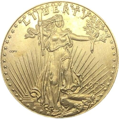 United States Liberty 1925 1925 D 1925 S Twenty 20 Dollars Saint Gaudens Double Eagle With Motto In God We Trust Gold Copy Coin