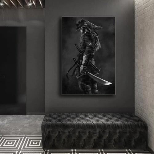 Modern Japanese Samurai Canvas Painting Character Posters and Prints Abstract Wall Art Pictures for Living Room Home Decoration