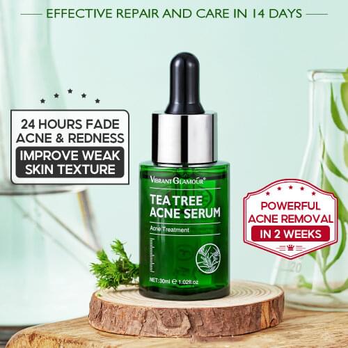 Tea Tree Extract Anti-Acne Face Serum Moisturizing Remove Scars Anti-Inflammatory Shrink Pores Oil Control Facial Care Essence