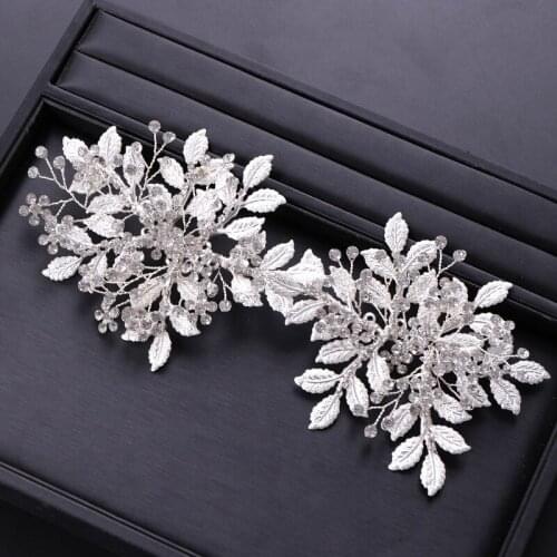 Silver Color Crystal Handmade Tiara Bridal Headbands Headpiece Bridal Wedding Dressing Crown Accessory Women Hair Jewelry