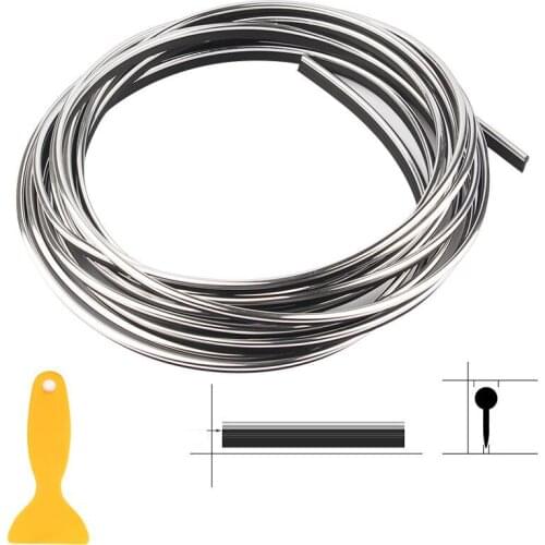 HUANLISUN 3 meters Universal Car Styling Flexible Trim For Car Interior Exterior Moulding PVC Decorative Strip With 5 Color
