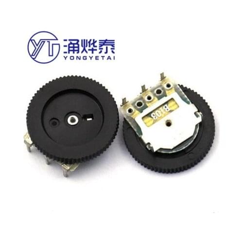 B103 10K single 16*2MM dial potentiometer gear potentiometer singing machine volume switch free shipping