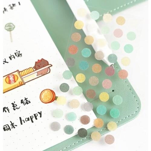 1000pcs Dot Stickers Macaron Morandi Round Sticker Multifunctional basic mark stickers DIY Diary Decor journal cute bookmark