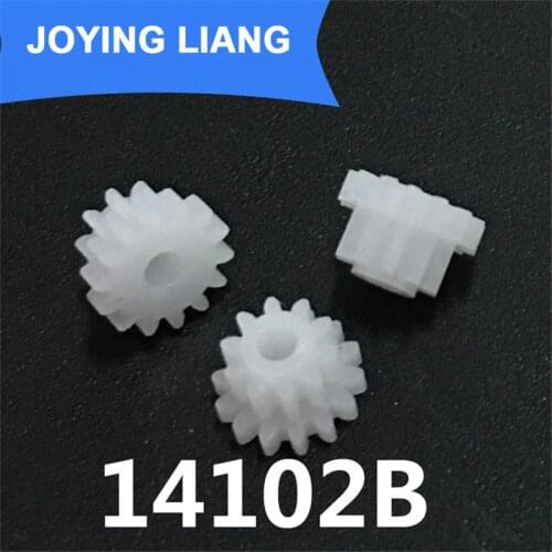 14102B 0.5M Double Plastic Gear 8MM Diameter 14 Teeth + 10 Teeth Double-layer Gear Toy Accessories 10pcs/lot