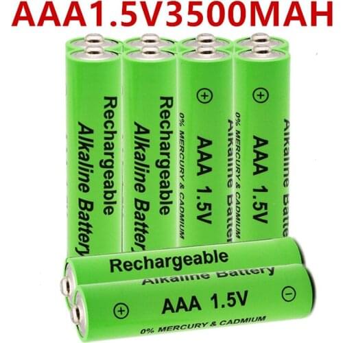20PCS 1.5V AAA rechargeable battery 3500mah AAA 1.5V New Alkaline Rechargeable batery for led light toy AAA battery 3500mah