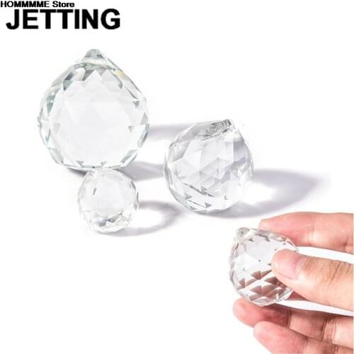 20/30/40mm Clear Crystal Ball Prism Faceted Glass Chandelier Crystal Parts Hanging Pendant Lighting Ball Suncatcher Home Decor