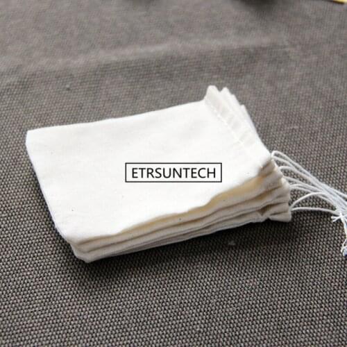 2000pcs/lot Multifunctional Cotton Drawstring Strainer Reusable Chinese Medicine Filter Bag Kitchen Soup Bag Tea Bags Healthy