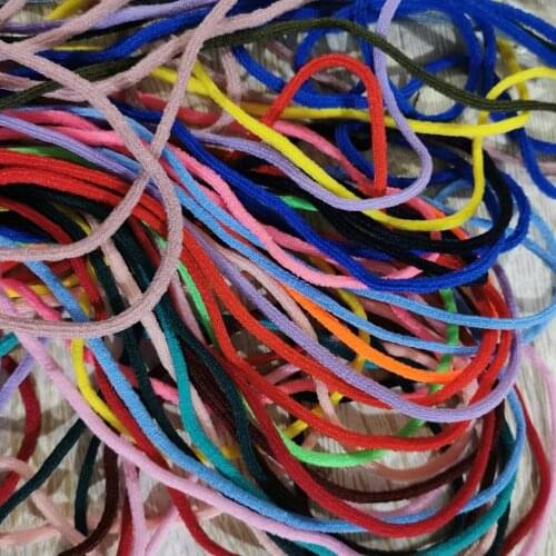 3mm 10Yard Colorful Polyester Round Elastic Band Rubber Rope For Mask Garment Elastic Tape Ear Hanging Rope DIY Sewing Accessory